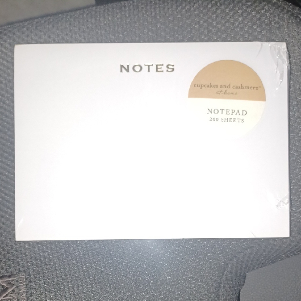 Cupcakes and Cashmere White Notepad